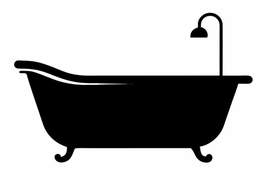 recommend clip art: Bathtub icon, baby bathtub silhouette vector, Shower vector