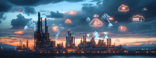 Fototapeta premium Industrial Data Revolution