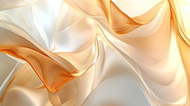 Artistic abstract background featuring marbled liquid textures in apricot crush and opalescent pearl colors, flowing together to create a vibrant modern design.