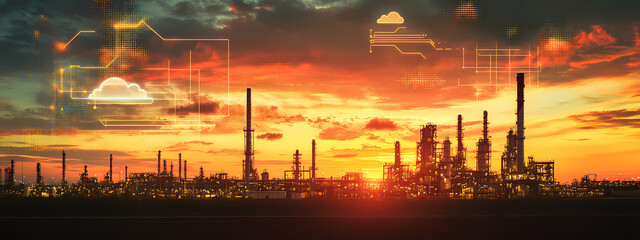 Fototapeta premium Digital Transformation in Energy Sector