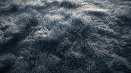 Fototapeta premium Close-up of shaggy, dark gray fur texture, showcasing depth and detail. Suitable for luxurious or nature-inspired backgrounds.