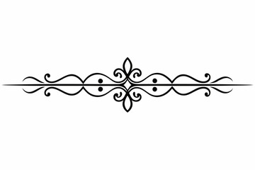 Patterned Divider Line element, white background