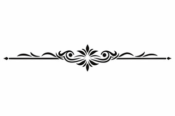 Patterned Divider Line element, white background