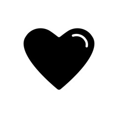 Heart vector simple icon. Flat design. White background