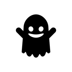 Ghost simple icon. Flat design. White background
