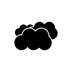 Clouds simple icon vector. Flat design. White background