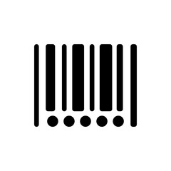 Barcode simple icon vector. Flat design. White background