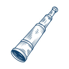 nautical telescope device sketch style