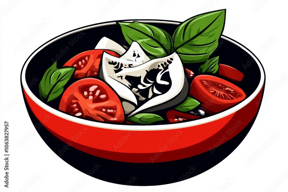 Poster pixel art of a bowl with marinated vegetables in simple 8-bit style, using bright, nostalgic colors 