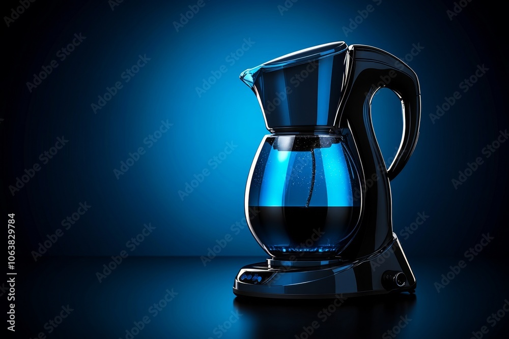 Poster simple silhouette of a blender with subtle lines showing motion, capturing the simplicity of blendin