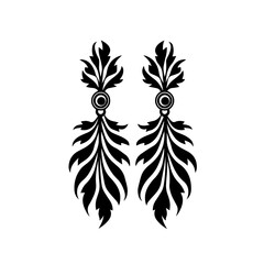 Obraz premium Earrings Vector Logo