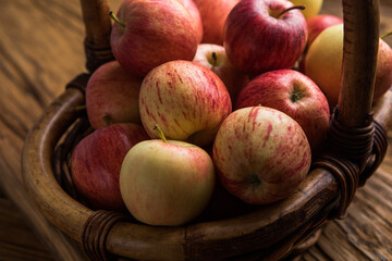 Organic Apples in a Basket