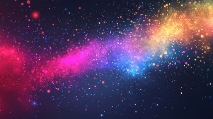 Fototapeta premium Abstract Colorful Galaxy with Sparkling Dust