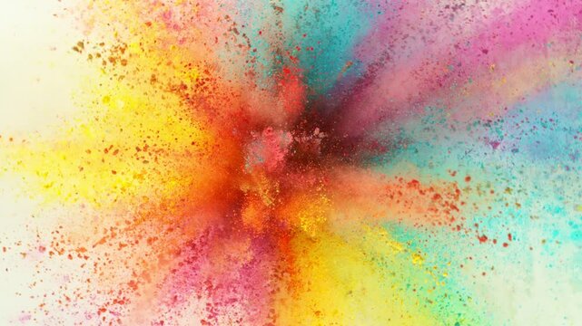 Super Slow Motion of Colored Powder Explosion with Rotating Camera. Filmed on High Speed Cinema Camera, 1000fps.