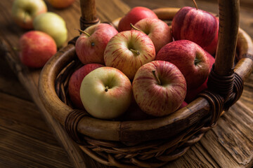 Organic Apples in a Basket