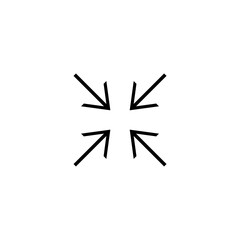 Full screen arrow icon. Zoom in and out, scale, minimize and maximize  isolated on white.