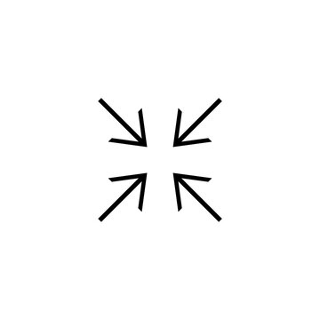 Full screen arrow icon. Zoom in and out, scale, minimize and maximize  isolated on white.
