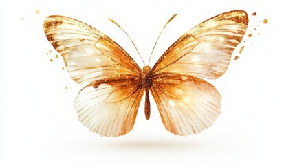 butterfly against white background