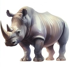 Fototapeta premium rhino isolated on white