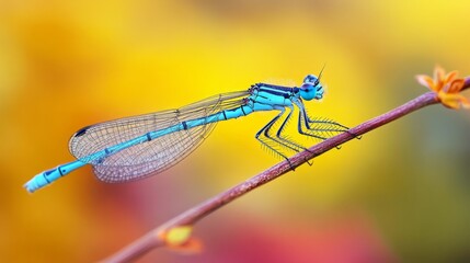close up of a dragonfly on branch