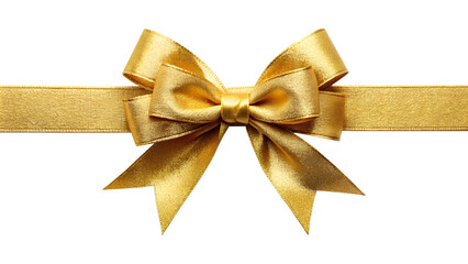 Fototapeta premium golden bow isolated on white