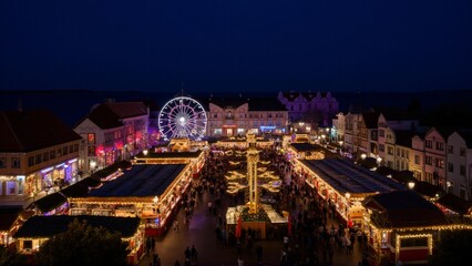 christmas tree at night
