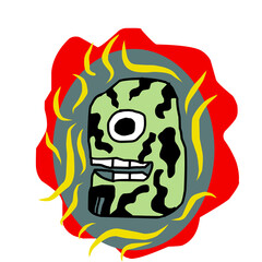 Monster caracter image cartoon cute ,funny, abstrac and elegand