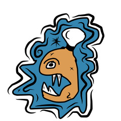 Cartoon monster caracter