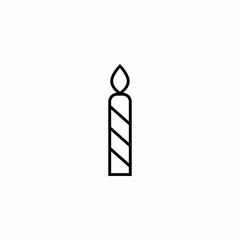holiday candle icon sign vector