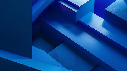 A dynamic geometric layout with blue hues, designed for product mockups or display, emphasizing modern and minimalist aesthetics.