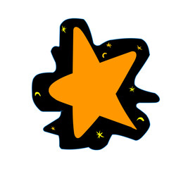 3d golden star