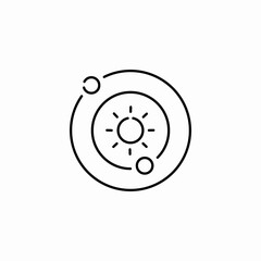sun orbit icon sign vector