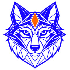 Fototapeta premium wolf head vector a clean geometric design of a wolf s face Vector Design and illustration