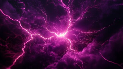Purple Lightning Storm: A captivating image of a powerful and vibrant purple lightning storm, symbolizing energy, power, and the forces of nature.