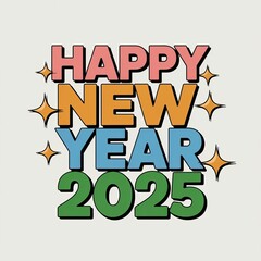 Fototapeta premium Happy new year 2025 with back ground 
