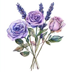 Lavender Delight: Watercolor Floral Pattern with Rustic Charm and Provence Aesthetic