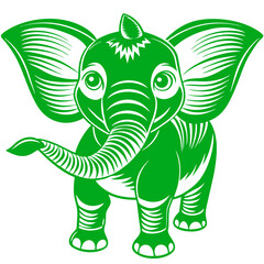 elephant cartoon elephant a playful elephant with oversized ears Vector Design and illustration