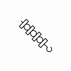 kebab food icon sign vector