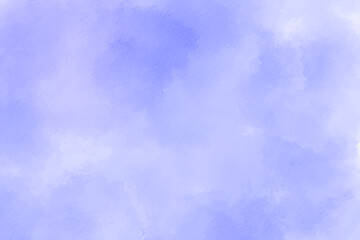 A light blue sky with white clouds watercolor painting. Abstract watercolor background paper texture vector.