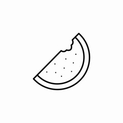 slice watermelon icon sign vector