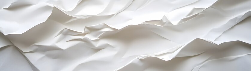 Obraz premium Abstract White Crumpled Paper Texture