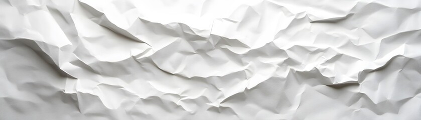 Obraz premium Crumpled White Paper with Abstract Texture