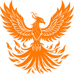 golden eagle with wings a stylized phoenix rising from the ashes coat of arms with wings Vector Design and illustration