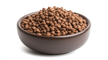 Fototapeta premium a bowl of cat food isolated on white