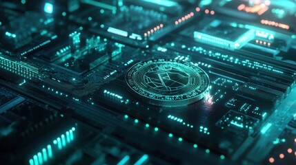 Cryptocurrency on Circuit Board
