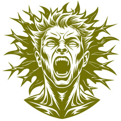 abstract interpretation of emotion head vector Vector Design and illustration