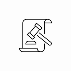 auction bid file icon sign vector