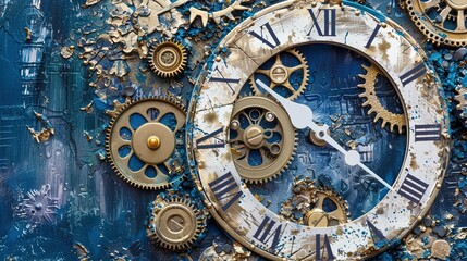 Obraz premium old watch mechanism
