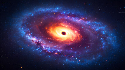 Naklejka premium space galaxy in space