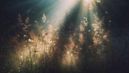 Fototapeta premium Sunlit Meadow Glimpse background,generative ai